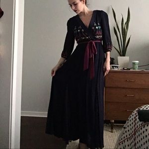 Indie Maxi Dress with Embroidery